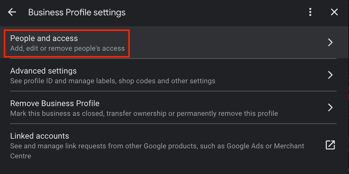 GBP People and Access