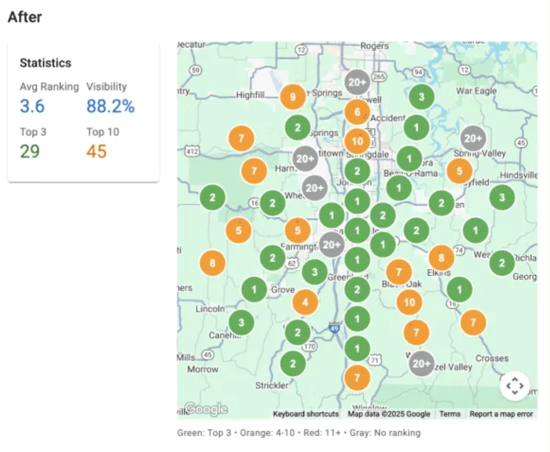 HVAC Contractor map pack after