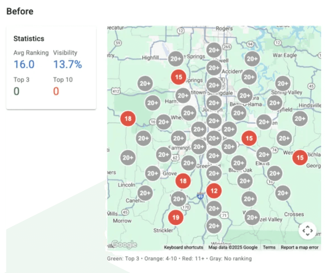 HVAC Contractor map pack before